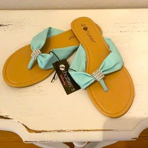 Tiffany blue chatties sandals